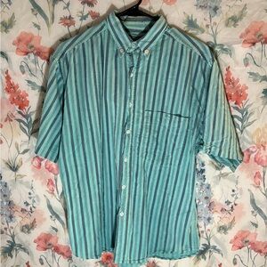 Vintage Striped Green Men's Shirt